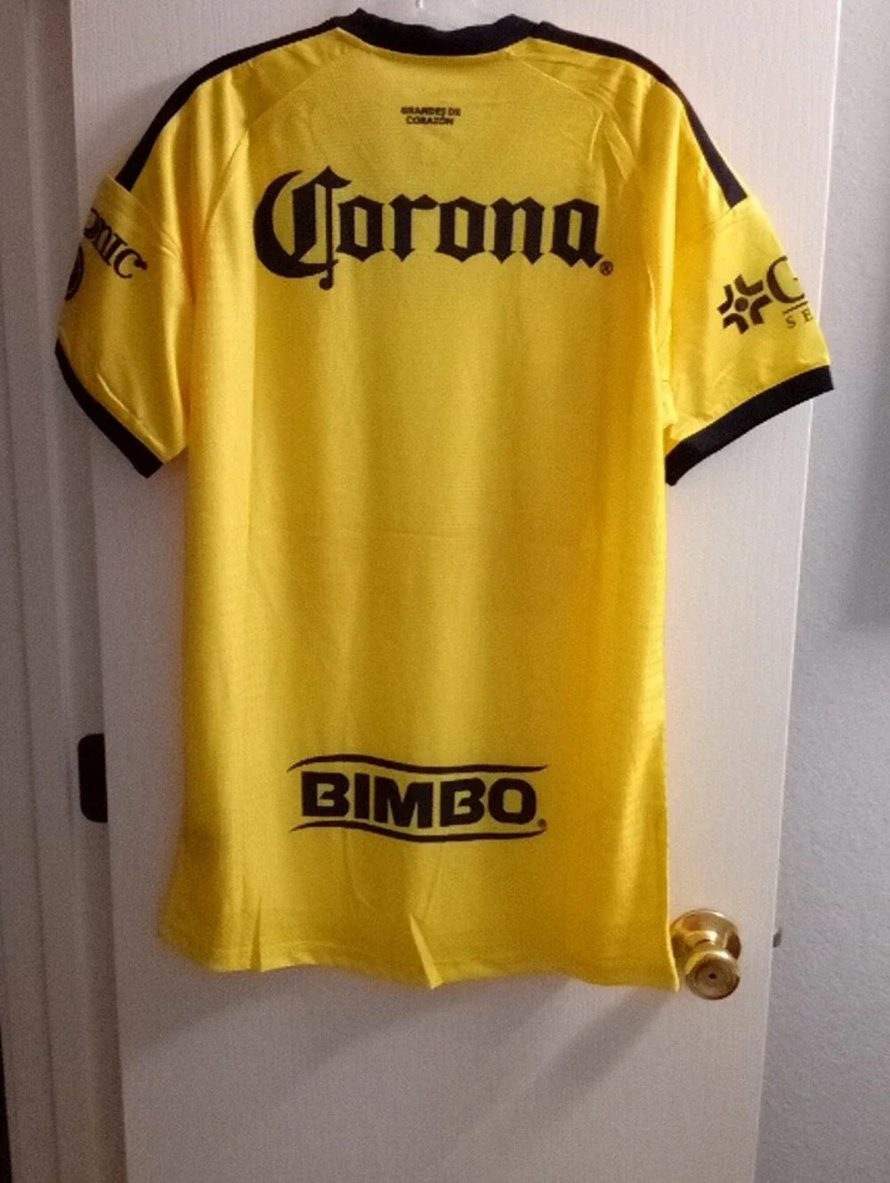 adidas Yellow Club América Kids Soccer Jersey with Red & Black Trim